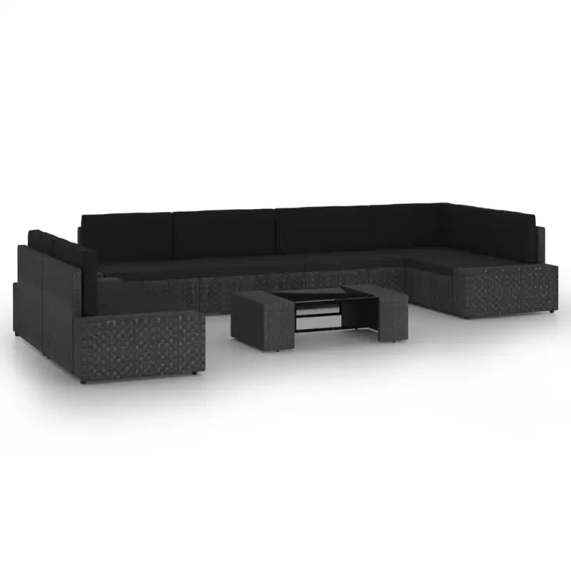 Tuinset met afmetingen hoekbank voor ontspanning en gezelligheid - 5x hoek + 2x midden + Tafel - Tuinsets
