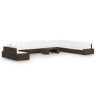 Tuinset met Afmetingen Hoekbank voor Ontspanning en Sociaal Samenzijn - 5x hoek + 5x midden + Tafel - Tuinsets