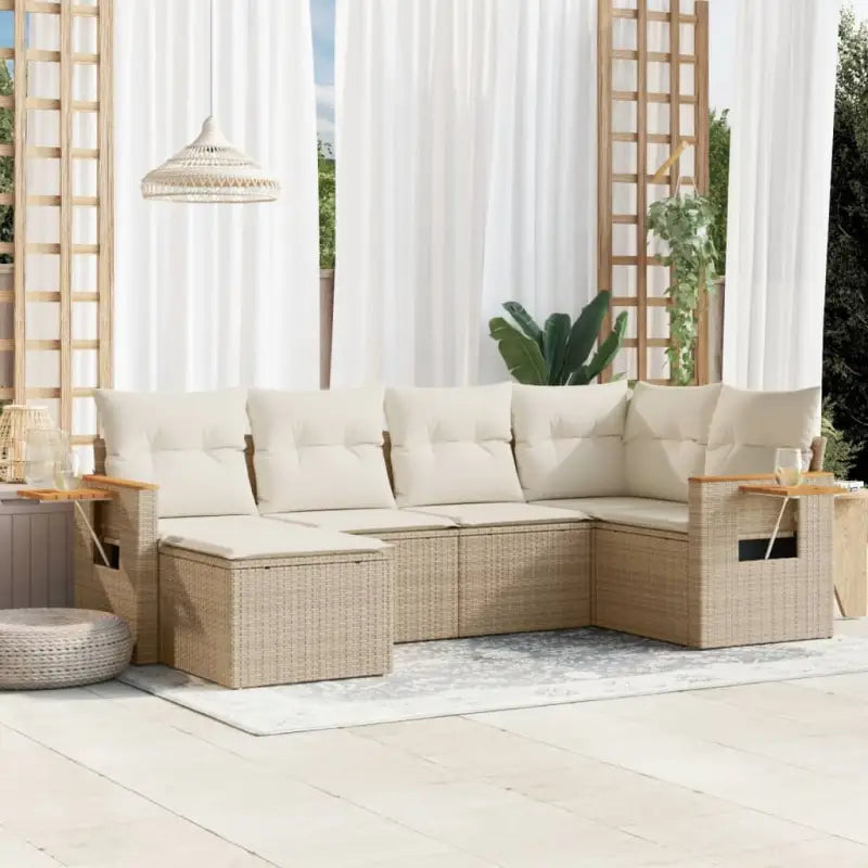 Tuinset met beige materiaal en gepoedercoat staal afmetingen - beige en crèmekleurig / Zonder tafel - Tuinsets