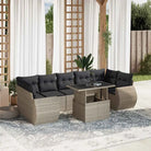 Tuinset met beige materiaal en gepoedercoat staal afmetingen - Lichtgrijs / zonder opbergruimte - Tuinsets