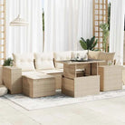 Tuinset met beige materiaal en gepoedercoat staal afmetingen - beige en crèmekleurig / met opbergruimte - Tuinsets