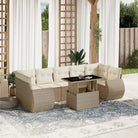 Tuinset met beige materiaal en gepoedercoat staal afmetingen - beige en crèmekleurig / zonder opbergruimte - Tuinsets