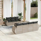 Tuinset met beige materiaal en gepoedercoat staal afmetingen - Lichtgrijs - Tuinsets