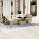 Tuinset met beige materiaal en gepoedercoat staal afmetingen - beige en crèmekleurig / zonder opbergruimte - Tuinsets