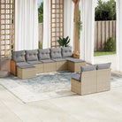 Tuinset met beige materiaal en gepoedercoat staal afmetingen - beige en lichtgrijs / Zonder tafel - Tuinsets