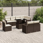 Tuinset met beige materiaal en gepoedercoat staal afmetingen - Bruin en crème / zonder opbergruimte - Tuinsets