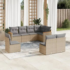Tuinset met beige materiaal en gepoedercoat staal afmetingen - Gemengd beige / Zonder tafel - Tuinsets