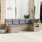 Tuinset met beige materiaal en gepoedercoat staal afmetingen - Beige en grijs / Zonder tafel - Tuinsets