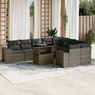 Tuinset met beige materiaal en gepoedercoat staal afmetingen - Grijs / Met tafel - Tuinsets