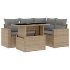 Tuinset met beige materiaal en gepoedercoat staal afmetingen - Tuinsets