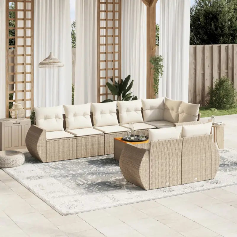 Tuinset met beige materiaal en gepoedercoat staal afmetingen - Tuinsets