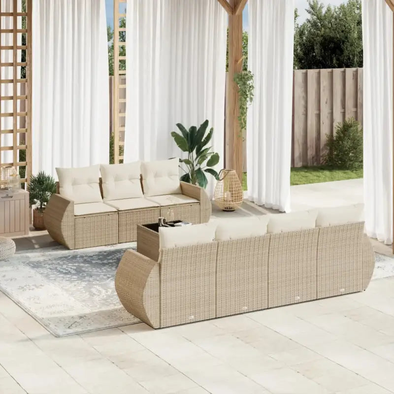 Tuinset met beige materiaal en gepoedercoat staal afmetingen - Tuinsets