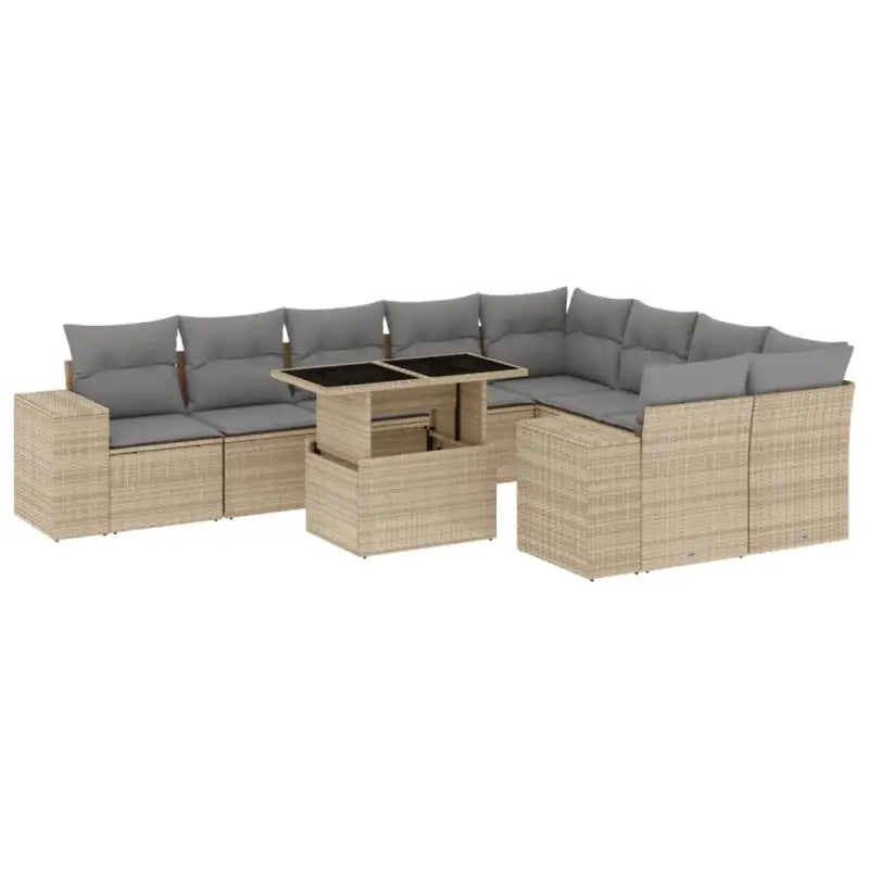 Tuinset met beige materiaal en gepoedercoat staal afmetingen - Tuinsets