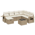 Tuinset met beige materiaal en gepoedercoat staal afmetingen - Tuinsets