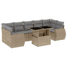 Tuinset met beige materiaal en gepoedercoat staal afmetingen - Tuinsets