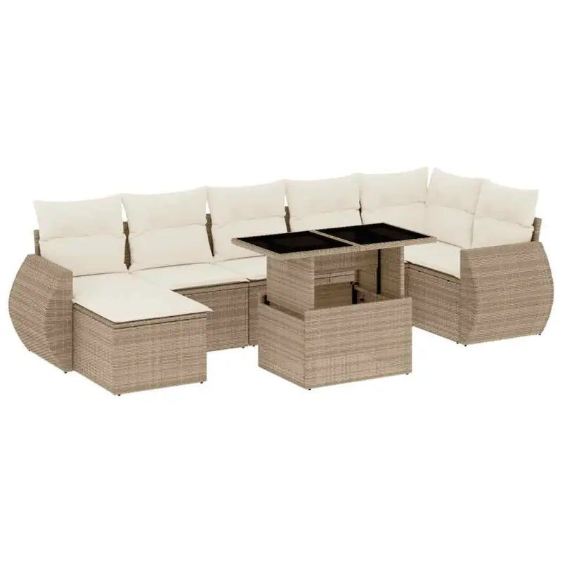 Tuinset met beige materiaal en gepoedercoat staal afmetingen - Tuinsets