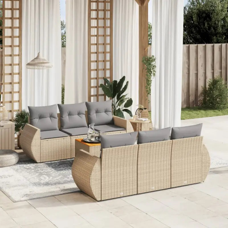 Tuinset met beige materiaal en gepoedercoat staal afmetingen - Tuinsets