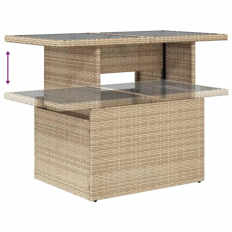 Tuinset met beige materiaal en gepoedercoat staal afmetingen - Tuinsets