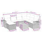 Tuinset met beige materiaal en gepoedercoat staal afmetingen - Tuinsets
