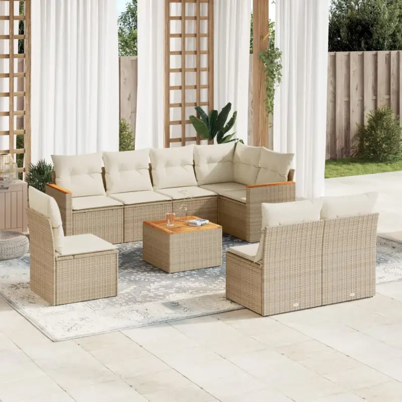 Tuinset met beige materiaal en gepoedercoat staal afmetingen - Tuinsets