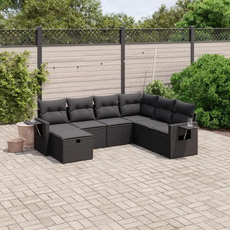 Tuinset met beige materiaal en gepoedercoat staal afmetingen - Zwart / Zonder tafel - Tuinsets