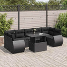 Tuinset met beige materiaal en gepoedercoat staal afmetingen - Zwart / met opbergruimte - Tuinsets