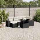 Tuinset met beige materiaal en gepoedercoat staal afmetingen - Zwart en crème / zonder opbergruimte - Tuinsets