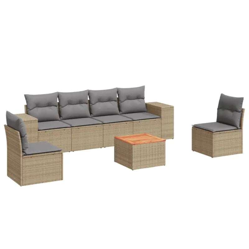 Tuinset met beige materiaal en gepoedercoat staal voor buiten ontspanning - Tuinsets