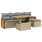 Tuinset met beige materiaal en gepoedercoat staal voor buiten ontspanning - Tuinsets