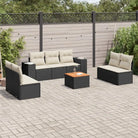 Tuinset met beige materiaal en gepoedercoat staal voor buiten genieten - Zwart en crème - Tuinsets