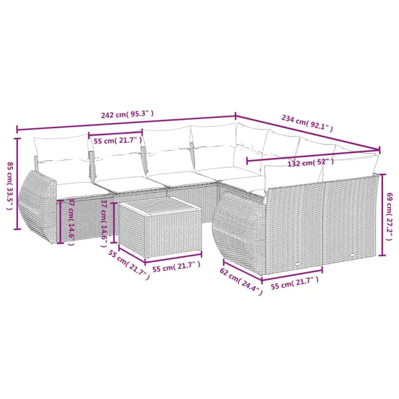 Tuinset met beige materiaal en gepoedercoat staal voor buitengebruik - Tuinsets