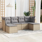 Tuinset met beige materiaal en gepoedercoat staal voor buitengebruik - Beige en grijs / Met tafel - Tuinsets