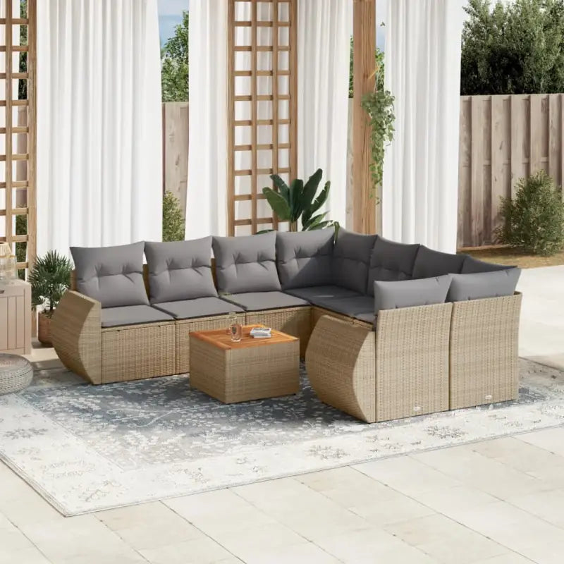 Tuinset met beige materiaal en gepoedercoat staal voor buitengebruik - Tuinsets
