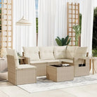 Tuinset met beige materiaal en gepoedercoat staal voor buitenplezier - beige en crèmekleurig / Met tafel - Tuinsets