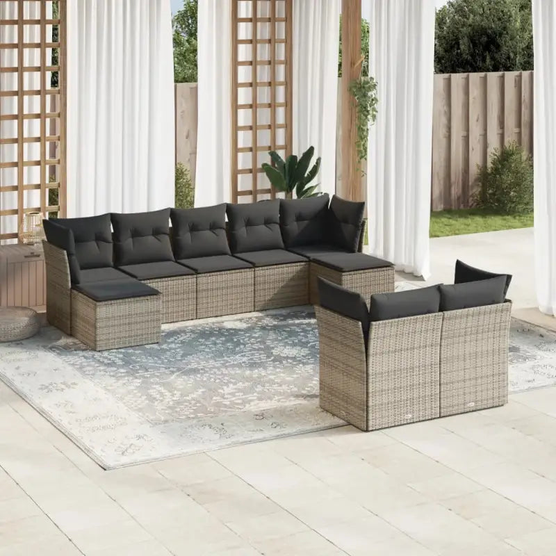 Tuinset met beige materiaal en gepoedercoat staal voor buitenplezier - Grijs / Zonder tafel - Tuinsets