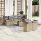 Tuinset met beige materiaal en gepoedercoat staal voor buitenplezier - Beige en grijs / Met tafel - Tuinsets