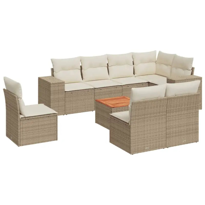 Tuinset met beige materiaal en gepoedercoat staal voor comfortabel buiten zitten - Tuinsets