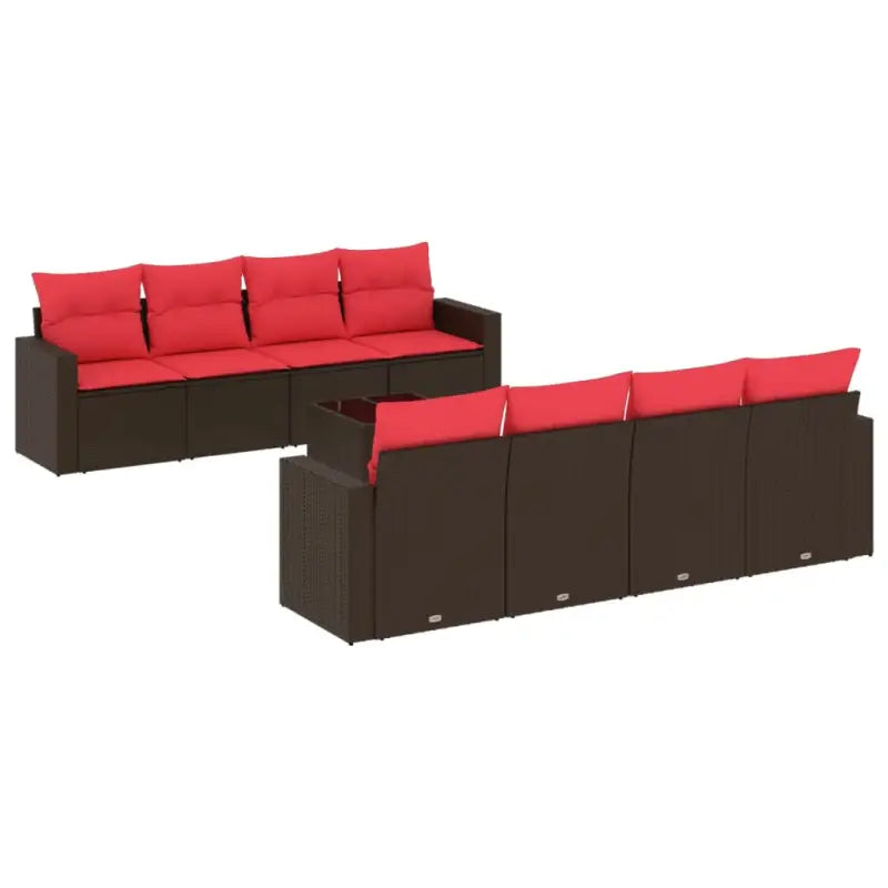 Tuinset met bruin materiaal en gepoedercoat staal afmetingen - Tuinsets