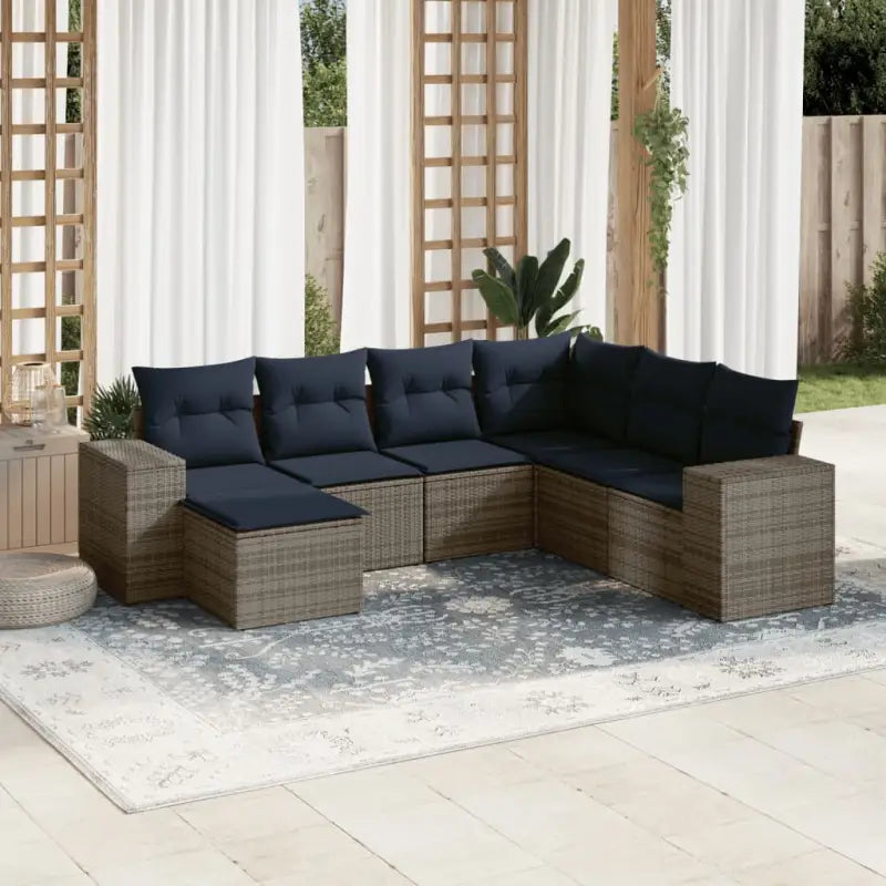 Tuinset met bruin materiaal en gepoedercoat staal voor buitengebruik - Grijs / Zonder tafel - Tuinsets