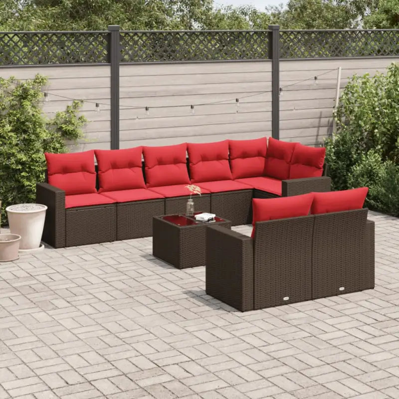 Tuinset met bruin materiaal en gepoedercoat staal voor comfortabel buiten genieten - Tuinsets