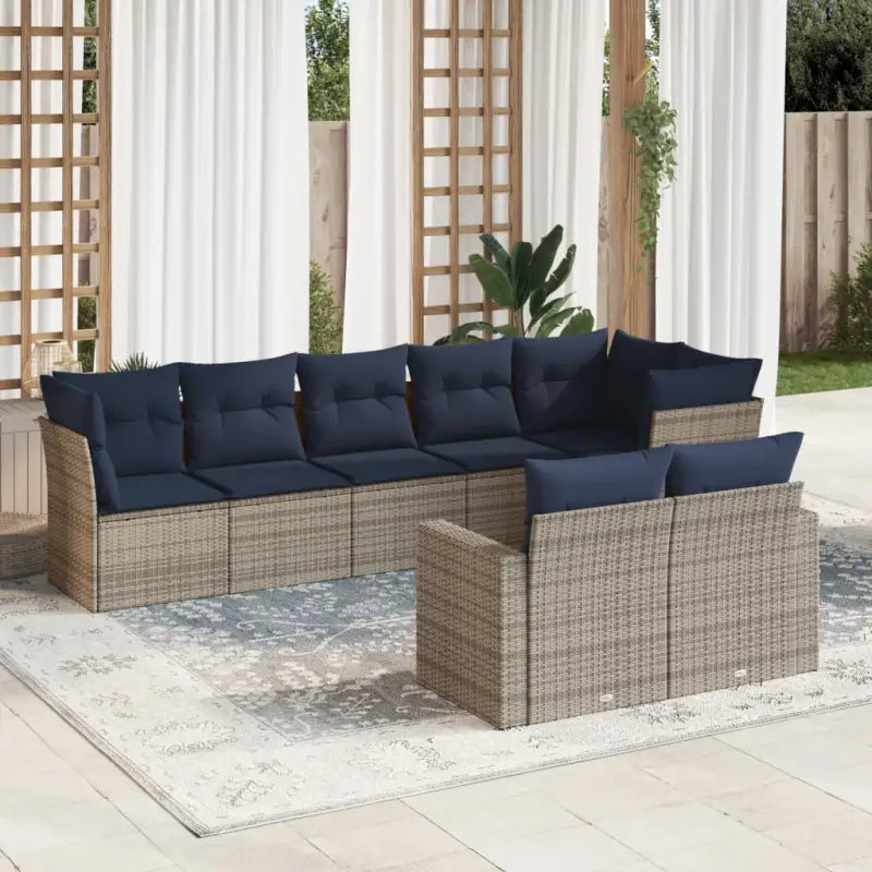 Tuinset met bruin materiaal en gepoedercoat staal voor comfortabel buiten genieten - Beige en grijs / Zonder tafel