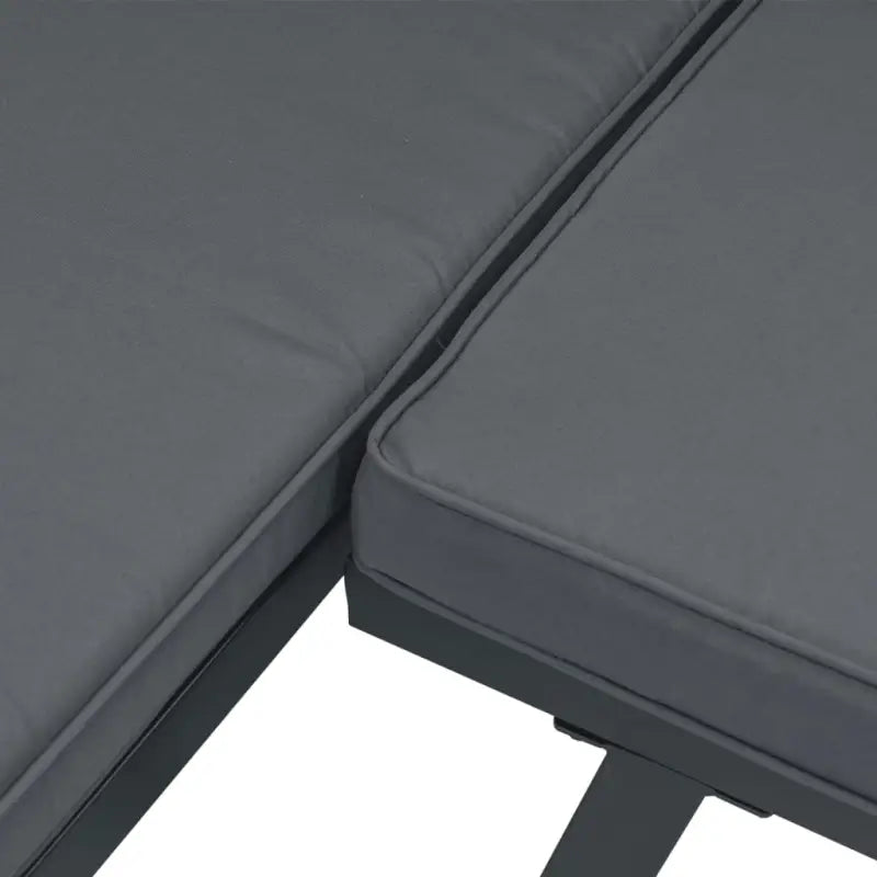 Tuinset met comfortabele zitervaring van zwart gepoedercoat staal - Tuinsets