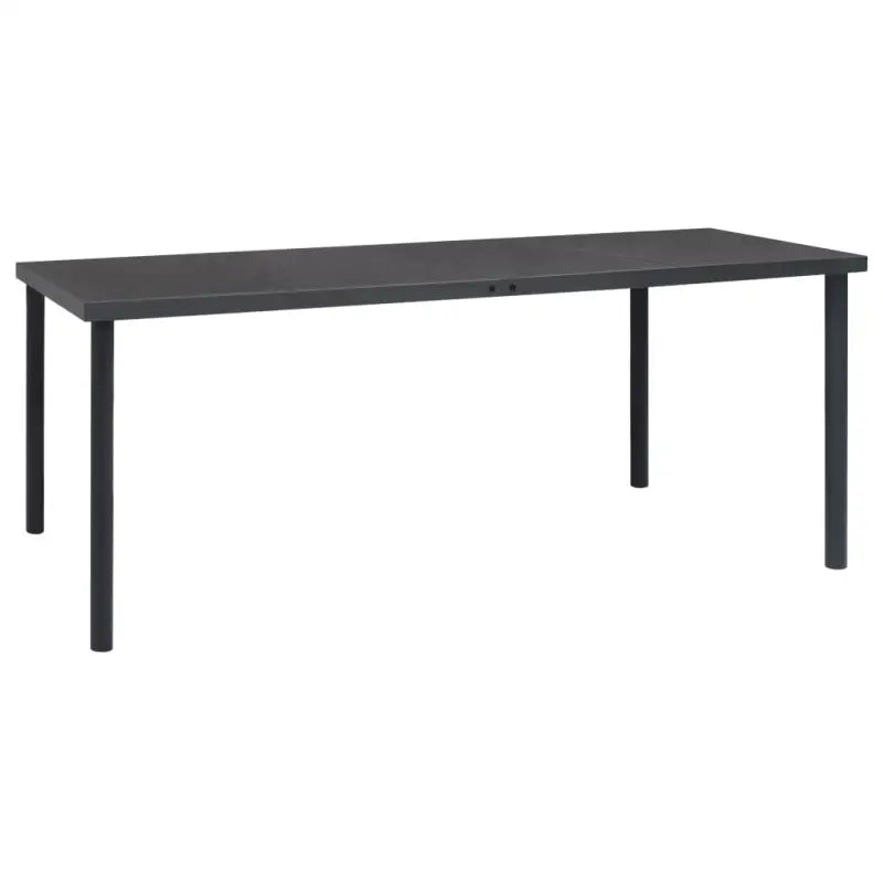 Tuinset met gehard glas en antraciet materiaal voor stijl en kracht - 190 cm tafellengte - Tuinsets