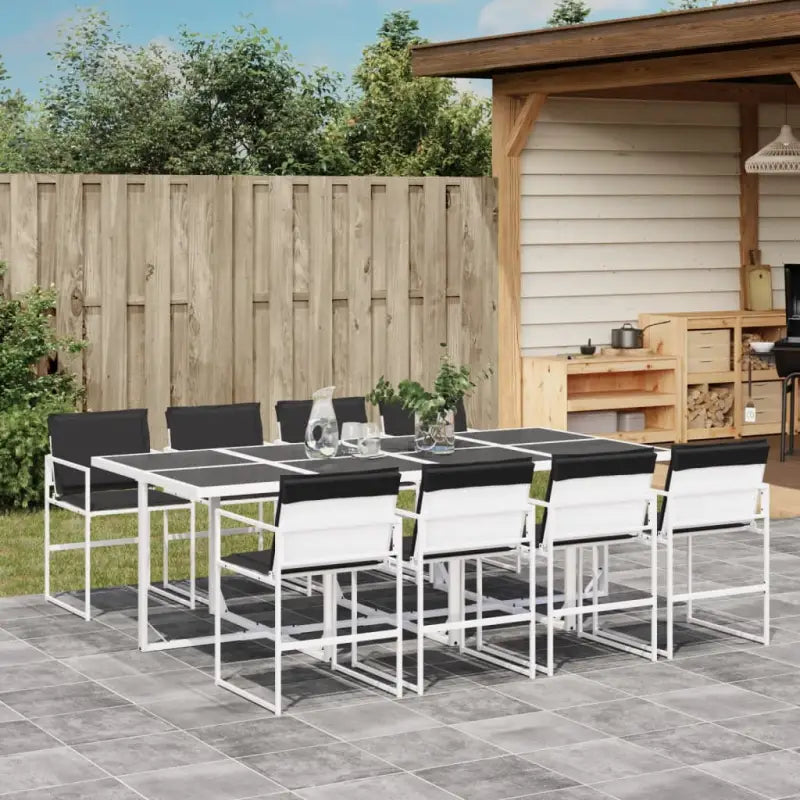 Tuinset met gehard glas en gepoedercoat staal voor buitenplezier - Tuinsets