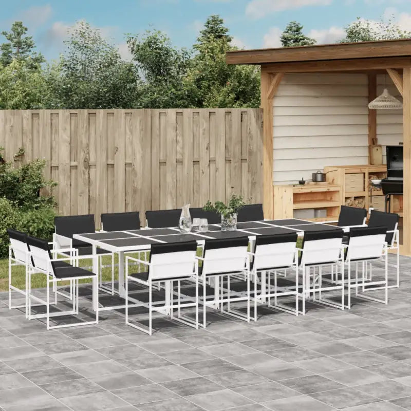 Tuinset met gehard glas en gepoedercoat staal voor buitenplezier - Tuinsets