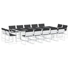 Tuinset met gehard glas en gepoedercoat staal voor buitenplezier - Tuinsets