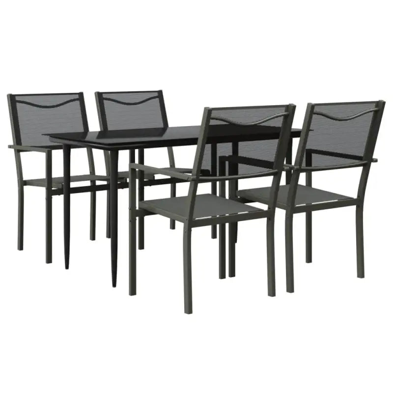 Tuinset met gehard glas en gepoedercoat staal voor elegante buitenruimte - Tuinsets