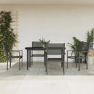 Tuinset met gehard glas en gepoedercoat staal voor elegante buitenruimte - Tuinsets