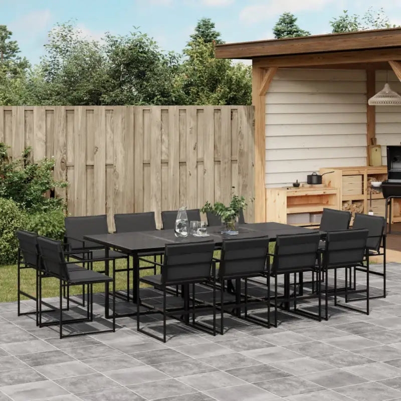Tuinset met gehard glas en gepoedercoat staal voor gezellige buitenruimte - Tuinsets