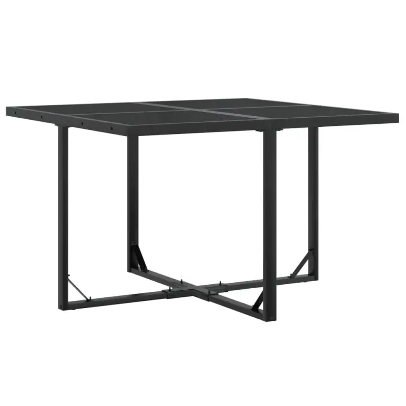 Tuinset met gehard glas en zwart gepoedercoat staal voor buitenplezier - Tuinsets